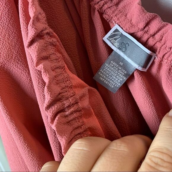 Chelsea28 one sleeve medium blush blouse w ruffles - Picture 5 of 11